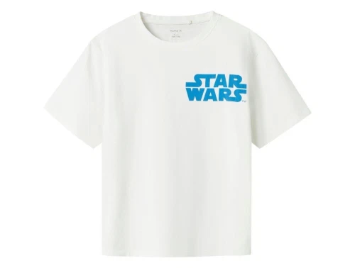 Hvid t-shirt med Star Wars logo-print fra Name It 13243313 bright white